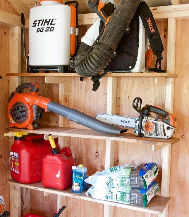 Shed Shelf Bracket Kit | Heavy-Duty Shed Organizer HangThis Up My Shed Organizing System
