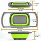 Silicone Collapsible Colander Green and Gray - GiFTiFY