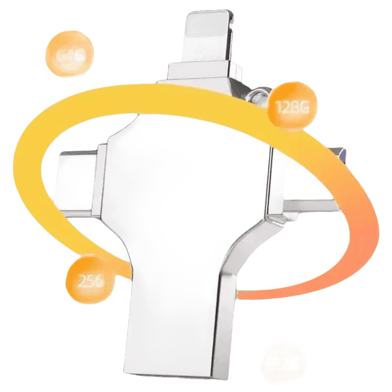 Silver 4in1 USB Flash Drive for iPad Pro - GiFTiFY