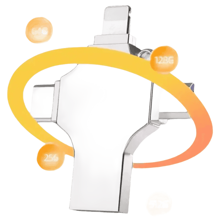 Silver 4in1 USB Flash Drive for iPad Pro - GiFTiFY