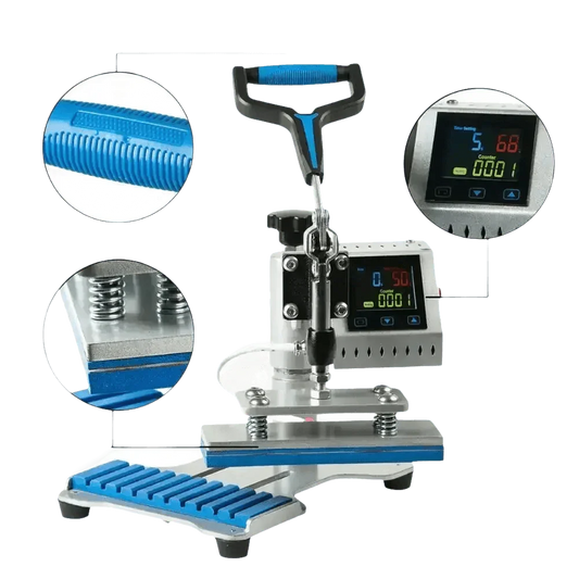 Silver Manual Heat Press Machine - GiFTiFY