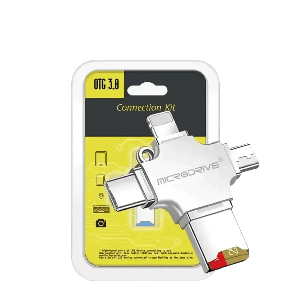 Silver OTG USB Flash Drive Adapter with Memory Cards - GiFTiFY