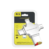 Silver OTG USB Flash Drive Adapter with Memory Cards - GiFTiFY