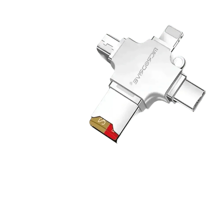 Silver OTG USB Flash Drive Adapter with Memory Cards - GiFTiFY