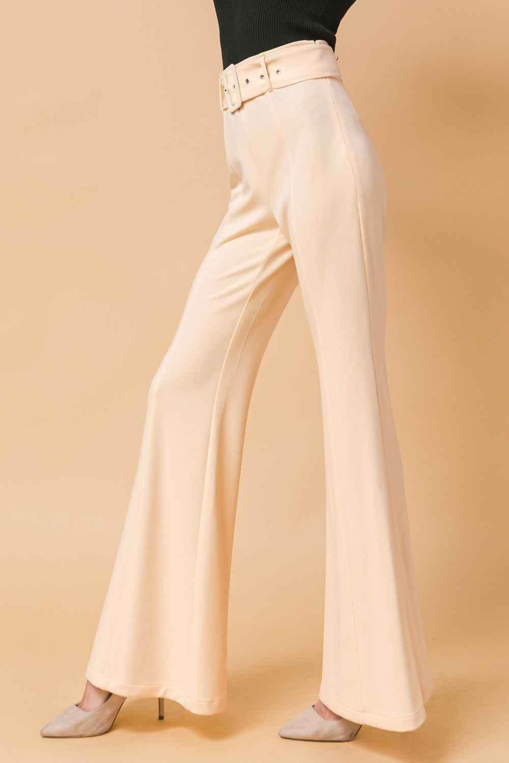 COUNTDOWN THE HOURS WOVEN FLARED PANTS - GiFTiFY