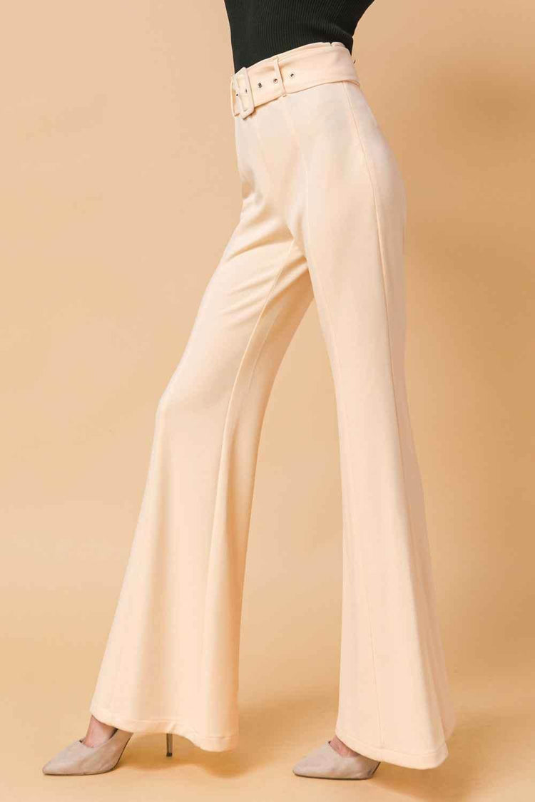 COUNTDOWN THE HOURS WOVEN FLARED PANTS - GiFTiFY