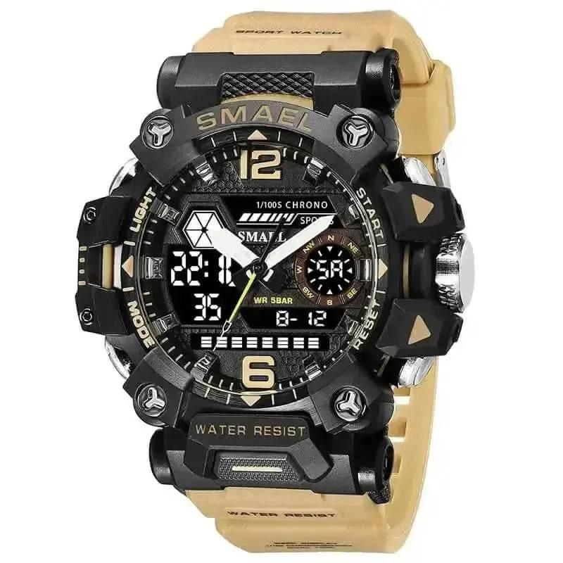 SMAEL Brand Tan and Black Outdoor Sport Mens Watch Watches by SMAEL Official Store