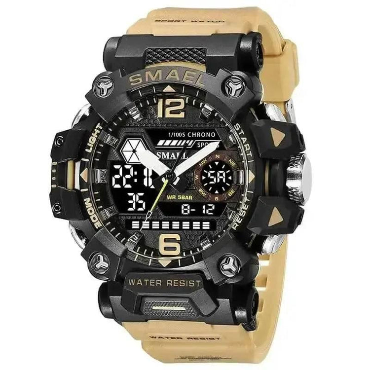 SMAEL Brand Tan and Black Outdoor Sport Mens Watch - GiFTiFY