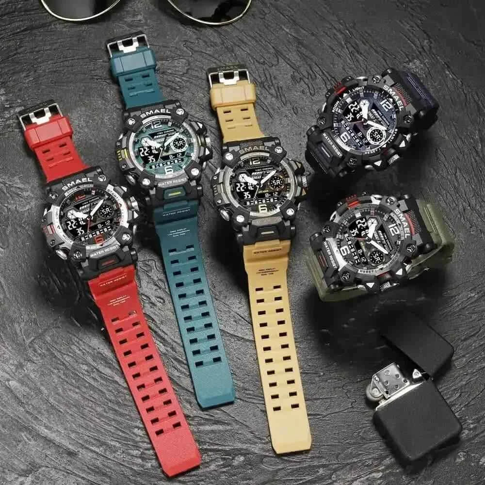 SMAEL Brand Tan and Black Outdoor Sport Mens Watch Watches by SMAEL Official Store