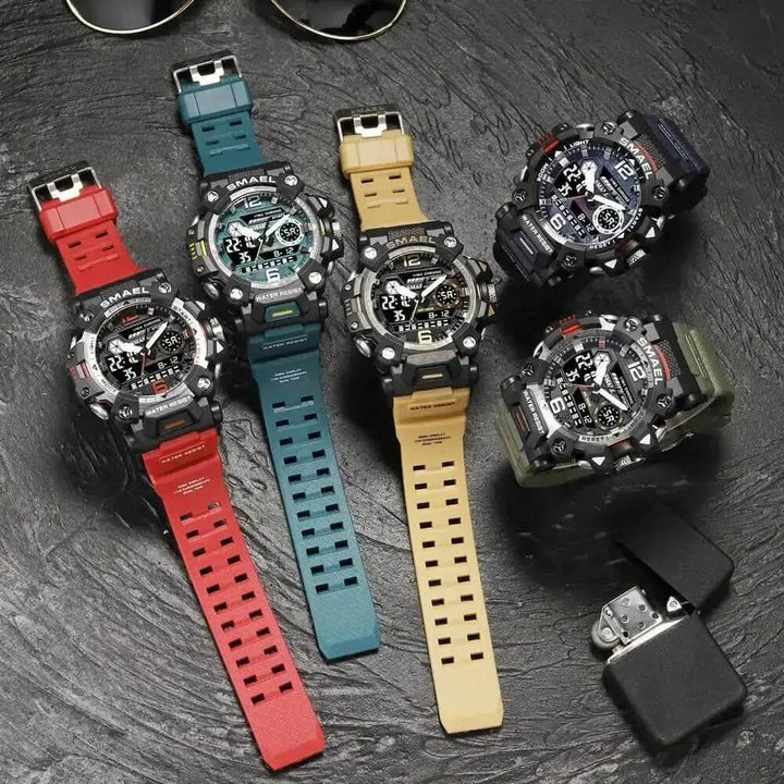 SMAEL Brand Tan and Black Outdoor Sport Mens Watch - GiFTiFY