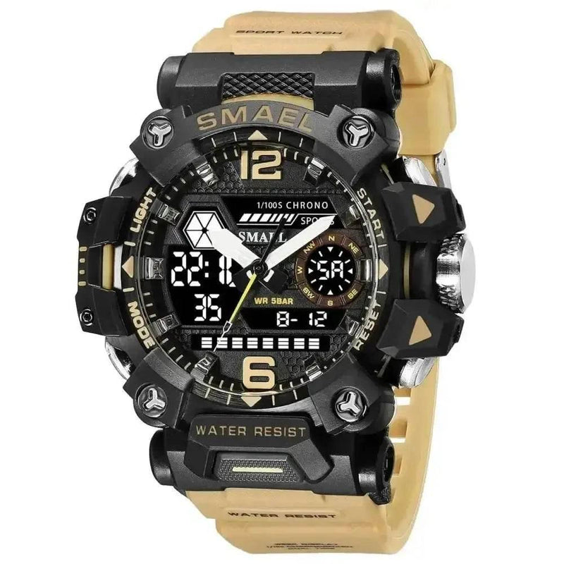 SMAEL Brand Tan and Black Outdoor Sport Mens Watch Watches by SMAEL Official Store