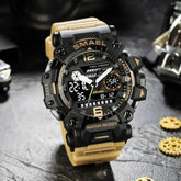 SMAEL Brand Tan and Black Outdoor Sport Mens Watch - GiFTiFY
