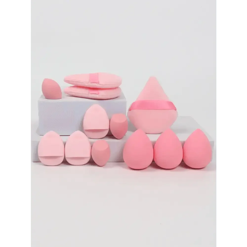 Small Medium and Large 12PCS Combination Set Makeup Puff Essential for Beginners Cosmetic Puff Set Makeup Foundation Sponge - GiFTiFY
