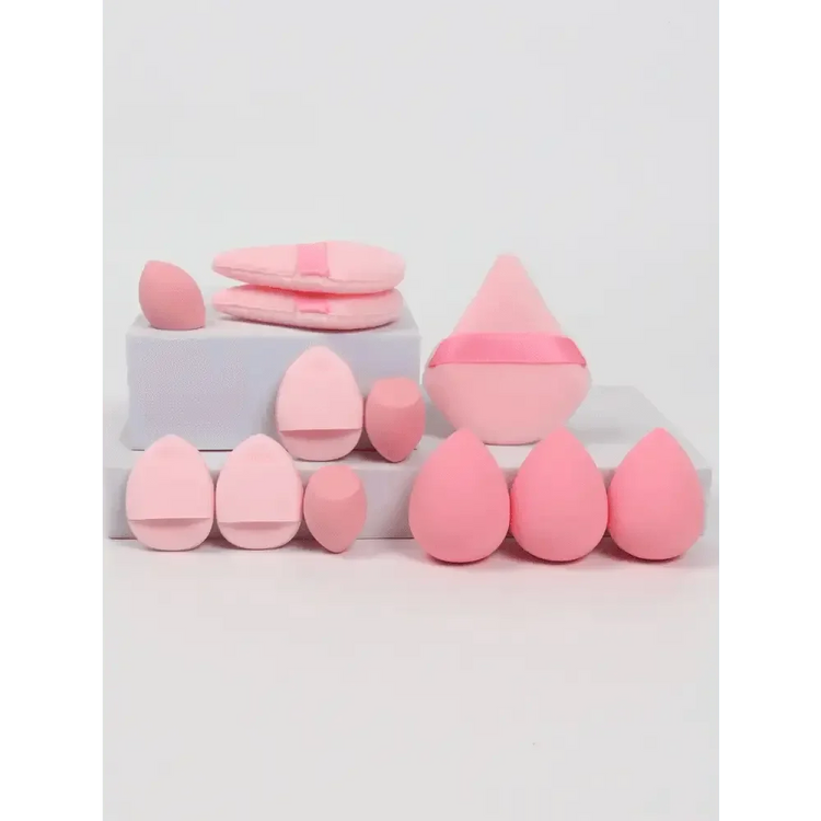 Small Medium and Large 12PCS Combination Set Makeup Puff Essential for Beginners Cosmetic Puff Set Makeup Foundation Sponge - GiFTiFY