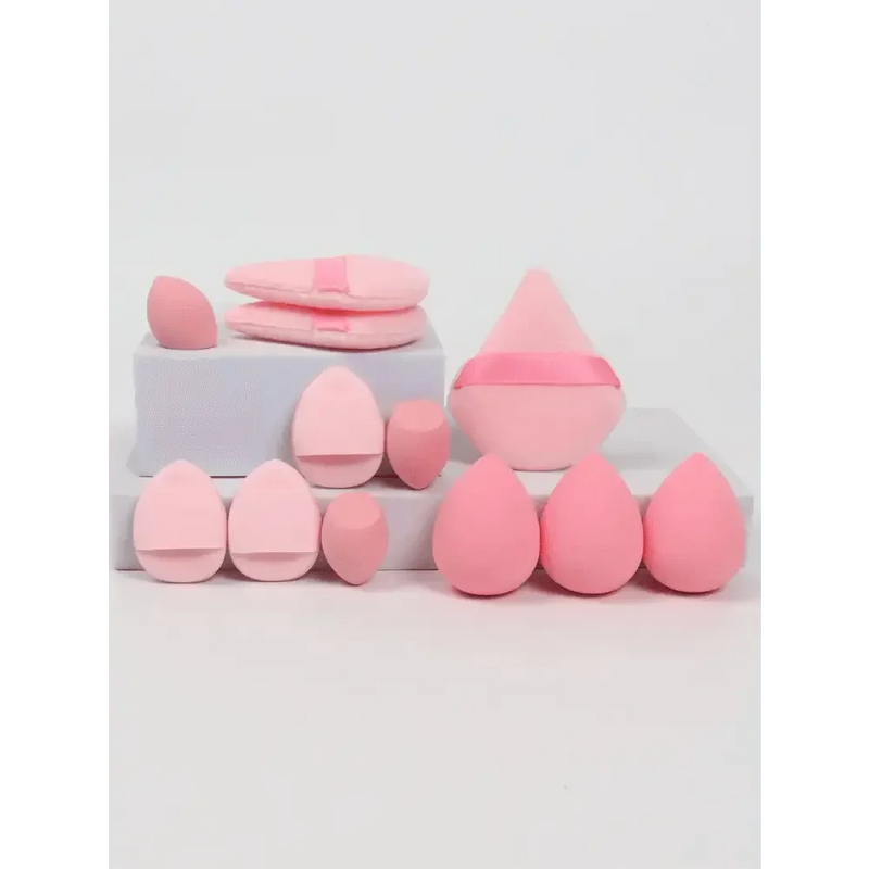 Small Medium and Large 12PCS Combination Set Makeup Puff Essential for Beginners Cosmetic Puff Set Makeup Foundation Sponge Makeup Puff by Dropshee
