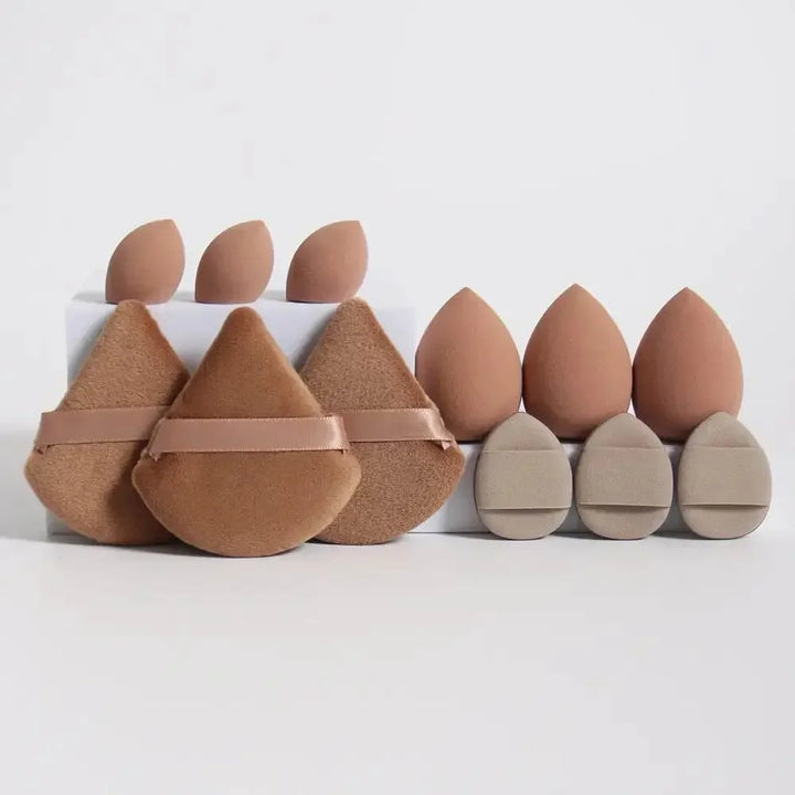 Small Medium and Large 12PCS Combination Set Makeup Puff Essential for Beginners Cosmetic Puff Set Makeup Foundation Sponge - GiFTiFY