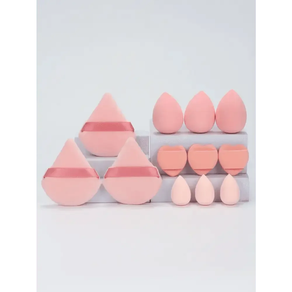 Small Medium and Large 12PCS Combination Set Makeup Puff Essential for Beginners Cosmetic Puff Set Makeup Foundation Sponge Makeup Puff by Dropshee