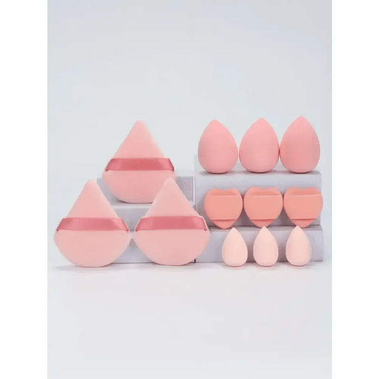Small Medium and Large 12PCS Combination Set Makeup Puff Essential for Beginners Cosmetic Puff Set Makeup Foundation Sponge - GiFTiFY