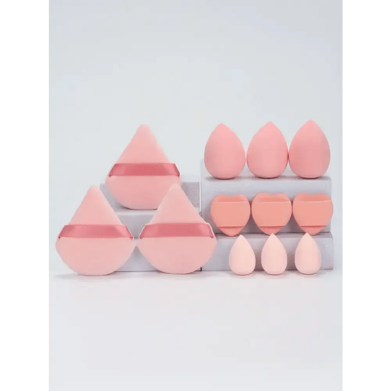 Small Medium and Large 12PCS Combination Set Makeup Puff Essential for Beginners Cosmetic Puff Set Makeup Foundation Sponge Makeup Puff by Dropshee