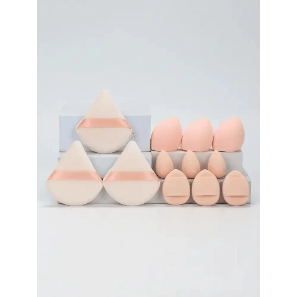 Small Medium and Large 12PCS Combination Set Makeup Puff Essential for Beginners Cosmetic Puff Set Makeup Foundation Sponge Makeup Puff by Dropshee