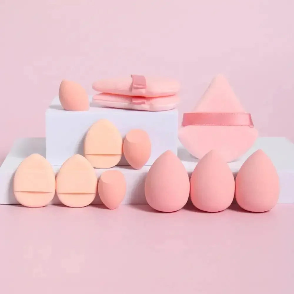 Small Medium and Large 12PCS Combination Set Makeup Puff Essential for Beginners Cosmetic Puff Set Makeup Foundation Sponge Makeup Puff by Dropshee