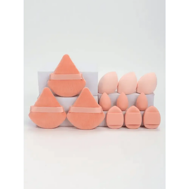 Small Medium and Large 12PCS Combination Set Makeup Puff Essential for Beginners Cosmetic Puff Set Makeup Foundation Sponge Makeup Puff by Dropshee