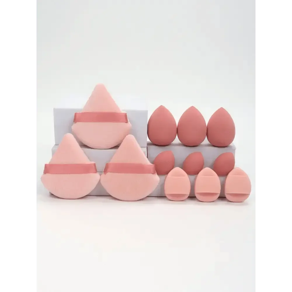Small Medium and Large 12PCS Combination Set Makeup Puff Essential for Beginners Cosmetic Puff Set Makeup Foundation Sponge Makeup Puff by Dropshee