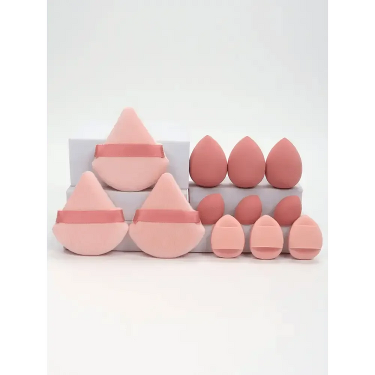 Small Medium and Large 12PCS Combination Set Makeup Puff Essential for Beginners Cosmetic Puff Set Makeup Foundation Sponge - GiFTiFY