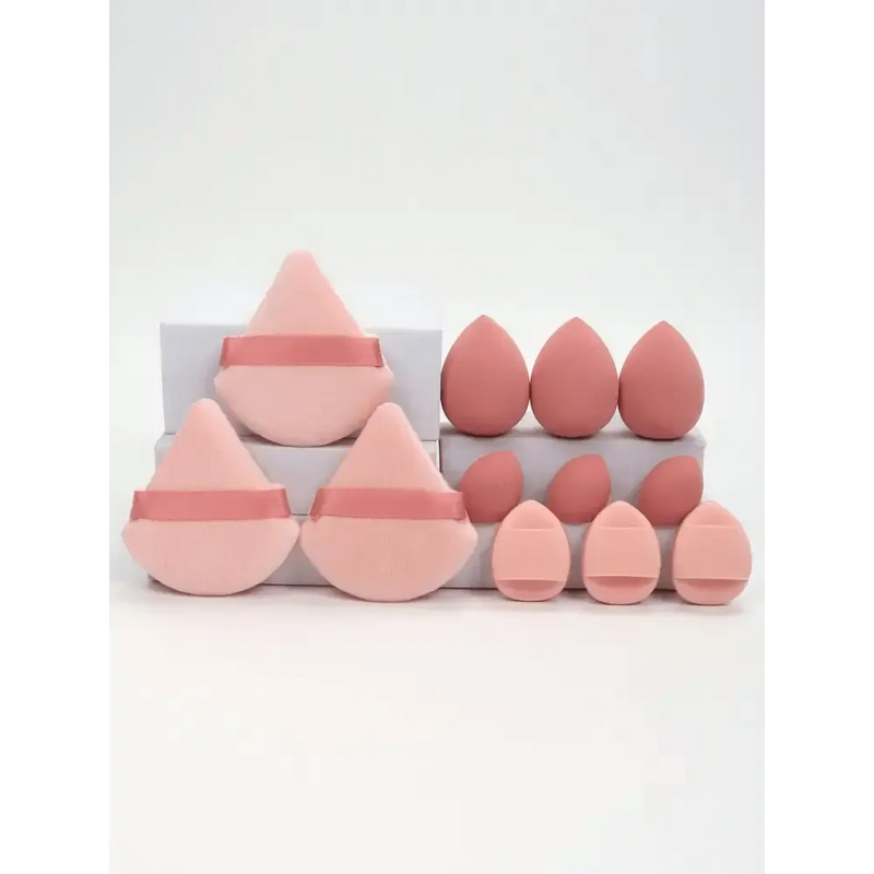 Small Medium and Large 12PCS Combination Set Makeup Puff Essential for Beginners Cosmetic Puff Set Makeup Foundation Sponge Makeup Puff by Dropshee