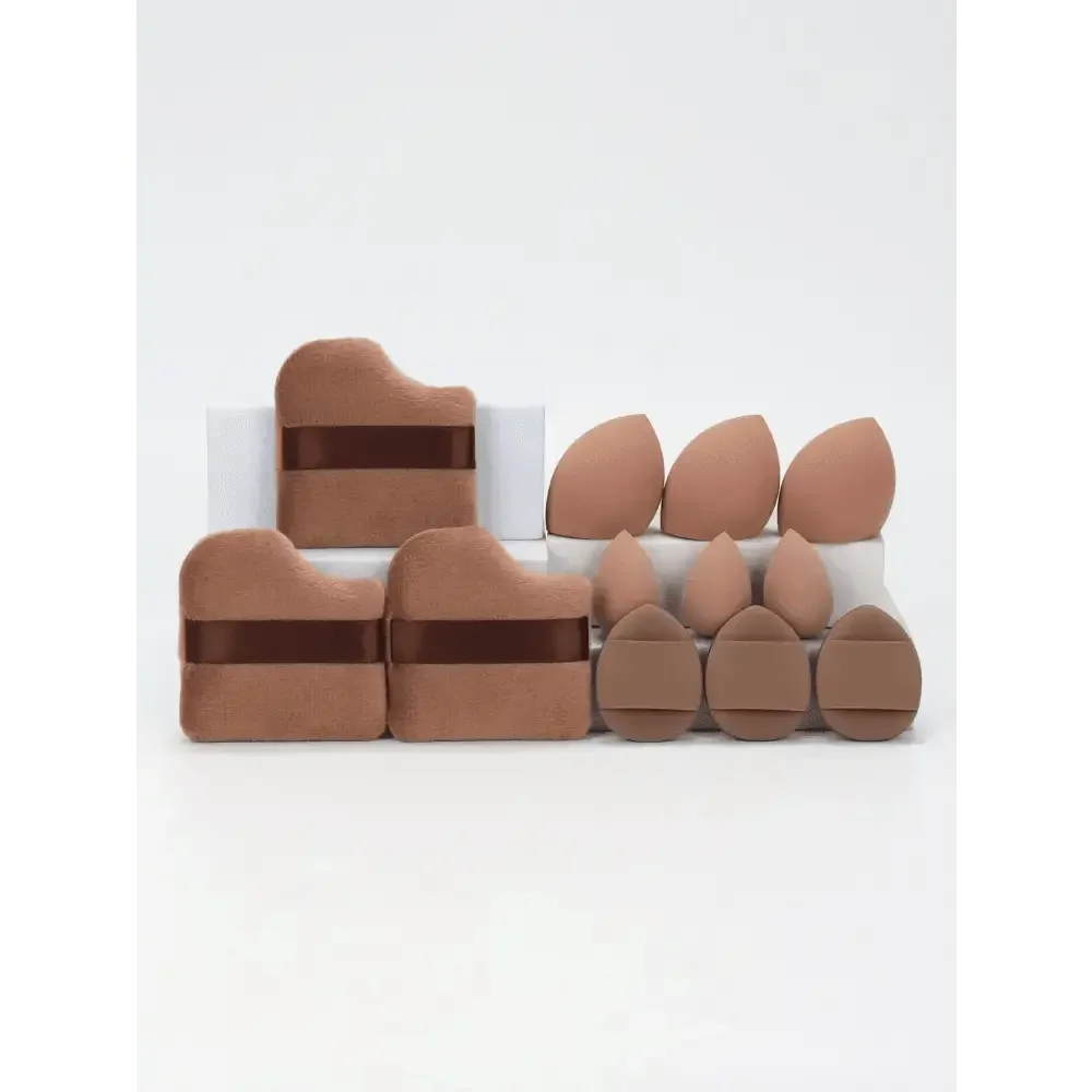 Small Medium and Large 12PCS Combination Set Makeup Puff Essential for Beginners Cosmetic Puff Set Makeup Foundation Sponge - GiFTiFY