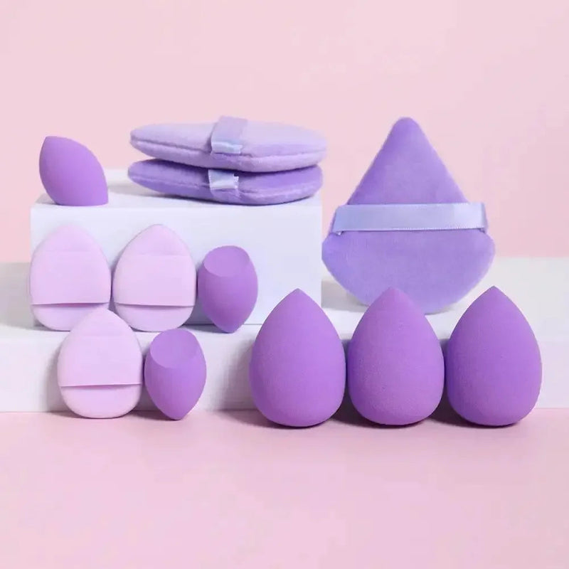Small Medium and Large 12PCS Combination Set Makeup Puff Essential for Beginners Cosmetic Puff Set Makeup Foundation Sponge Makeup Puff by Dropshee