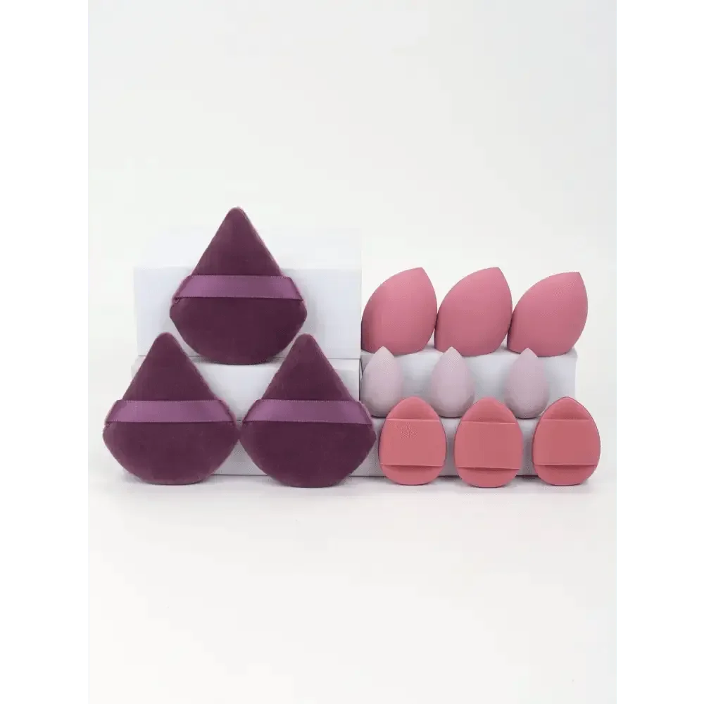 Small Medium and Large 12PCS Combination Set Makeup Puff Essential for Beginners Cosmetic Puff Set Makeup Foundation Sponge - GiFTiFY