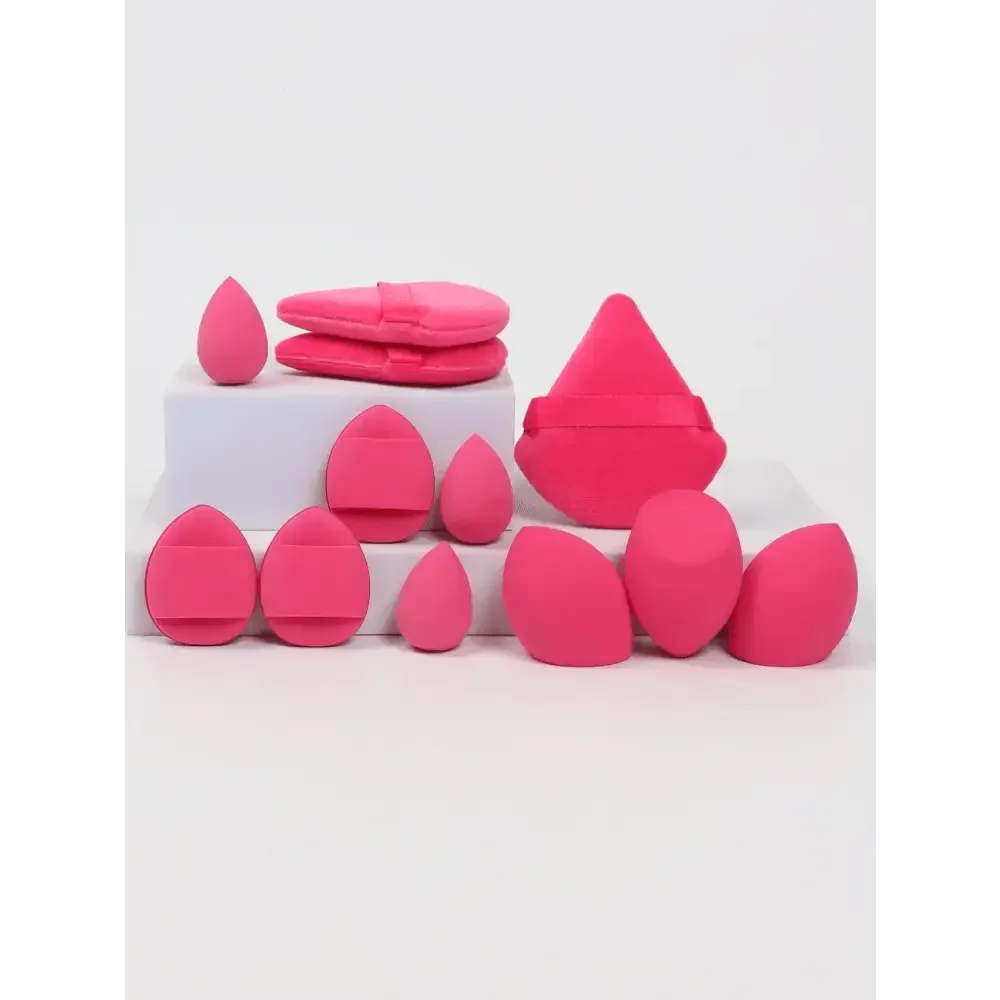 Small Medium and Large 12PCS Combination Set Makeup Puff Essential for Beginners Cosmetic Puff Set Makeup Foundation Sponge Makeup Puff by Dropshee