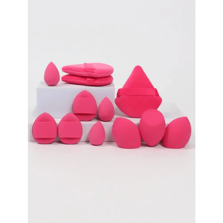 Small Medium and Large 12PCS Combination Set Makeup Puff Essential for Beginners Cosmetic Puff Set Makeup Foundation Sponge - GiFTiFY