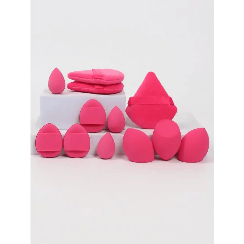 Small Medium and Large 12PCS Combination Set Makeup Puff Essential for Beginners Cosmetic Puff Set Makeup Foundation Sponge Makeup Puff by Dropshee
