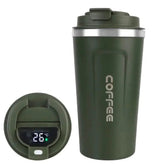 Smart Coffee Tumbler 380ml 510ml Stainless Steel Intelligent Temperature Display Travel Mug Thermos Cup with Portable Rope - GiFTiFY