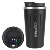 Smart Coffee Tumbler 380ml 510ml Stainless Steel Intelligent Temperature Display Travel Mug Thermos Cup with Portable Rope - GiFTiFY