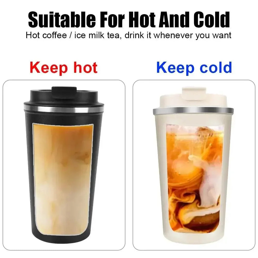 Smart Coffee Tumbler 380ml 510ml Stainless Steel Intelligent Temperature Display Travel Mug Thermos Cup with Portable Rope - GiFTiFY