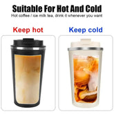 Smart Coffee Tumbler 380ml 510ml Stainless Steel Intelligent Temperature Display Travel Mug Thermos Cup with Portable Rope - GiFTiFY