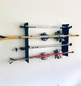 Ski Wall Rack for Snow & Water Skis – Indoor Storage for Garage, Basement, or Home - GiFTiFY