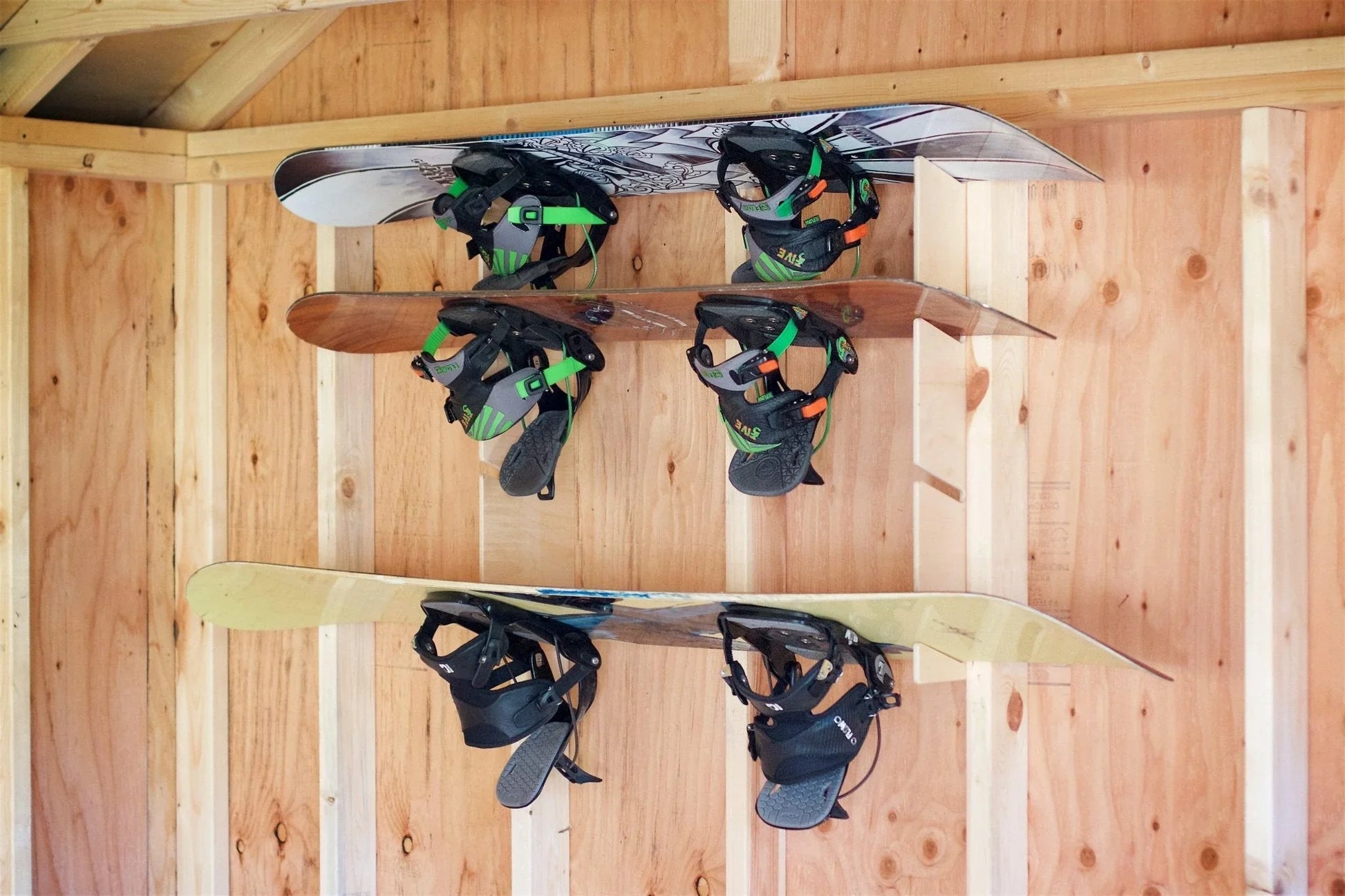 Snowboard Storage Rack – Shed Organizer for Snow Gear & Sporting Equipment HangThis Up My Shed Organizing System