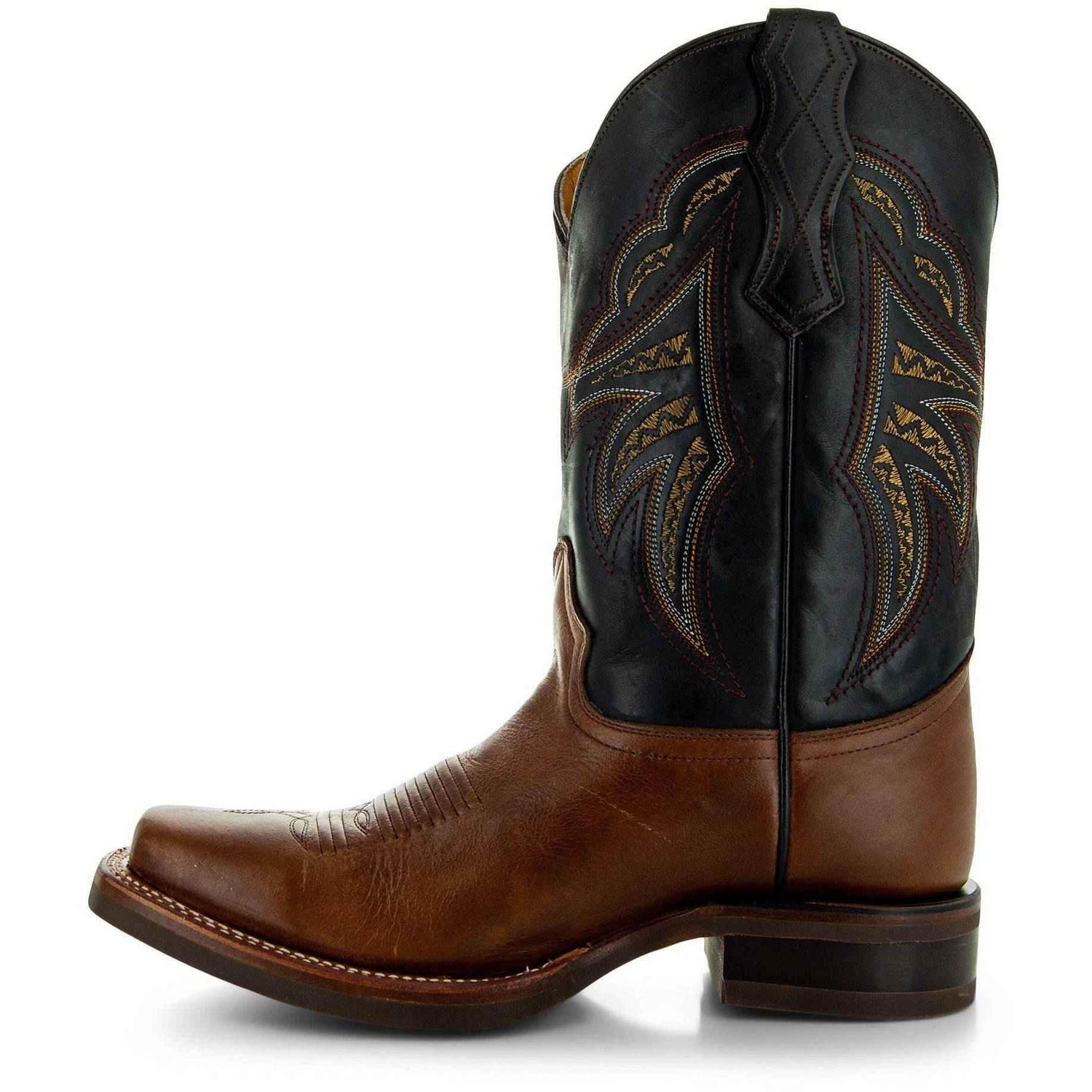 Miel Square Toe Leather Cowboy Boots H4002 - GiFTiFY