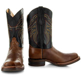 Miel Square Toe Leather Cowboy Boots H4002 - GiFTiFY