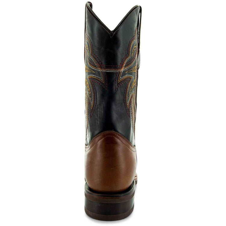 Miel Square Toe Leather Cowboy Boots H4002 - GiFTiFY