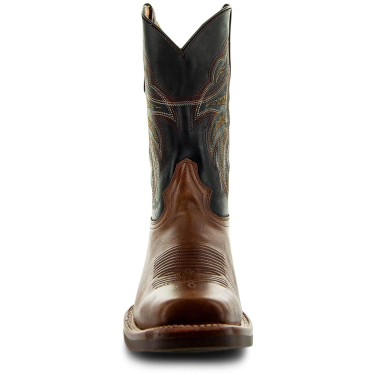 Miel Square Toe Leather Cowboy Boots H4002 - GiFTiFY