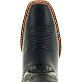 Black Square Toe Leather Cowboy Boots H4002 - GiFTiFY