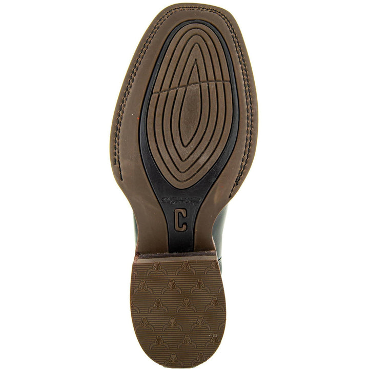 Black Square Toe Leather Cowboy Boots H4002 - GiFTiFY