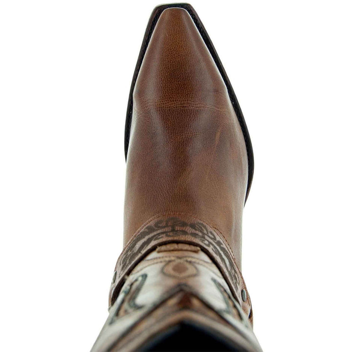 Women's Harness Boots | Brown Leather Harness Boots (M50039) - GiFTiFY