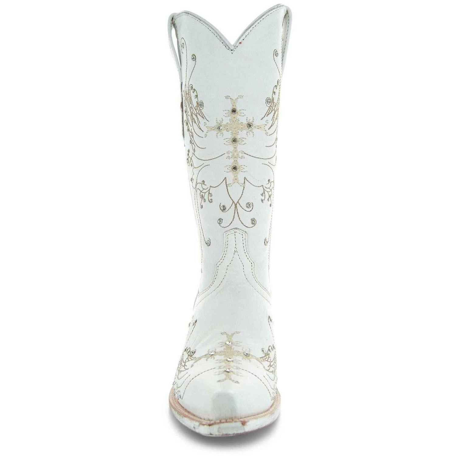 White Rhinestone Cowgirl Boots (Wedding Cowgirl Boots) - GiFTiFY