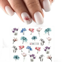 Spring Flower Leaf Nail Decals